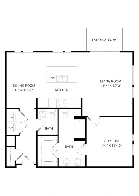 a floor plan of a house with a bedroom and a living room