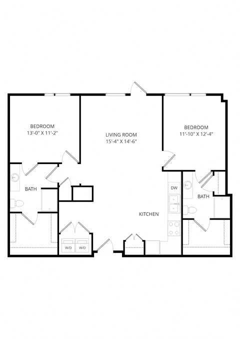 a floor plan of a house with a bedroom and a living room
