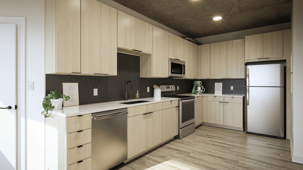 4th & Park - Kitchen with Stainless Steel Appliances