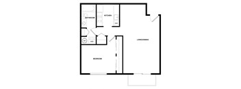a floor plan of a house with a small footprint
