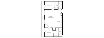 a floor plan of a 1 bedroom floor plan