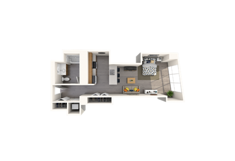 a floor plan of a house with a black background