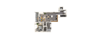 a view of the house from the top of the stairs