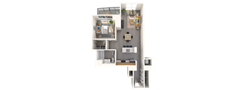 bedroom floor plan an in 3d