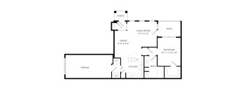 A black and white image of a house floor plan.