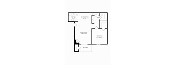 a floor plan of a bedroom apartment