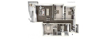 OUTSIDER 3 Bedroom 2 Bath 3D Floor Plan at Stitchweld, MILWAUKEE