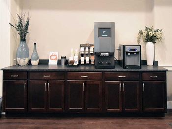 Complimentary gourmet coffee brewer