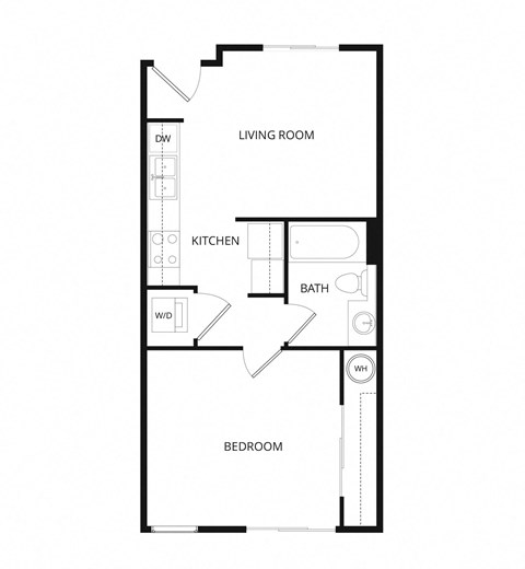 a floor plan of a bedroom apartment