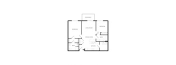 a floor plan of a living room and a dining room