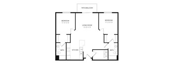 a floor plan of a bedroom apartment