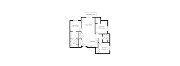 bedroom floor plan | the milano | apartment homes for rent in pittsburgh, pa