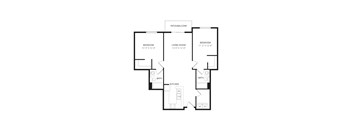 a floor plan of a bedroom apartment