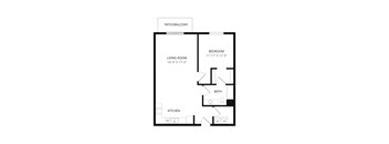 a floor plan of a bedroom apartment