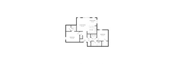 a floor plan of a house with a bedroom and a living room