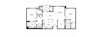 a floor plan of a home with two bedrooms and two bathrooms