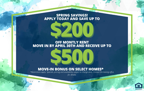 A promotional image offering savings on rent for moving in by a specified date.
