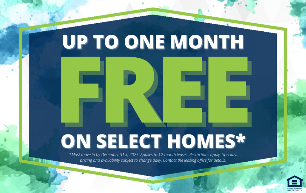 A promotional image advertising a free offer on select homes.