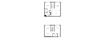 a floor plan of a house with two different floor plans