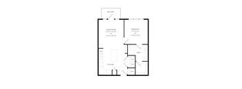 a floor plan of a bedroom apartment