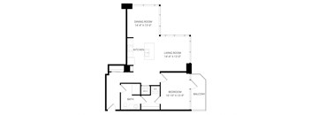 a floor plan of a house with an open floor plan