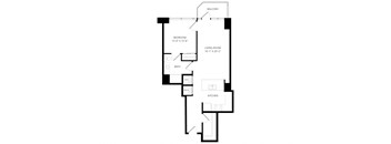 a floor plan of a house with an open floor plan