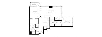 a floor plan of a house with an open floor plan and a staircase