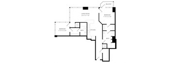a floor plan of a home with an open floor plan