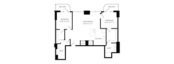 a floor plan of a house with an open floor plan