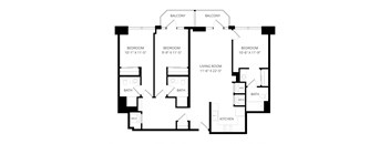 a floor plan of a house with an open floor plan