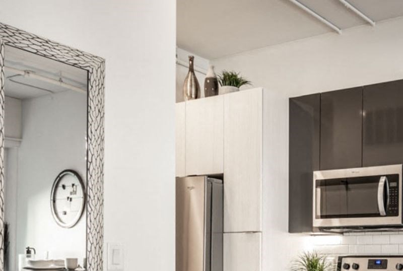 Vim + Vigor kitchen area Vim + Vigor Lofts
kitchen area with stainless steel appliances - Photo Gallery 4