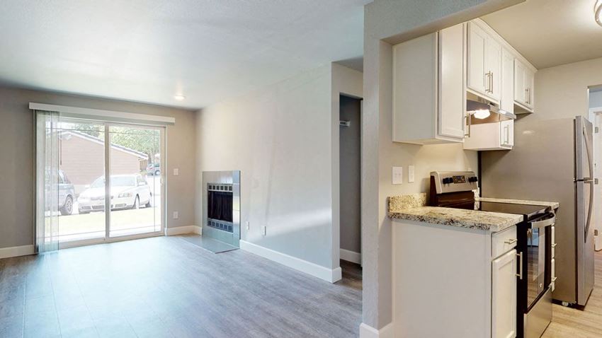 Newly Renovated Unit A' Capella Kitchen/living area - Photo Gallery