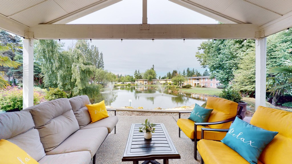 Beautiful view of the pond from the main office.