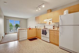 Kitchen in the Breeze floorplan at Westhaven Estates Apartments for rent in Lethbridge, AB