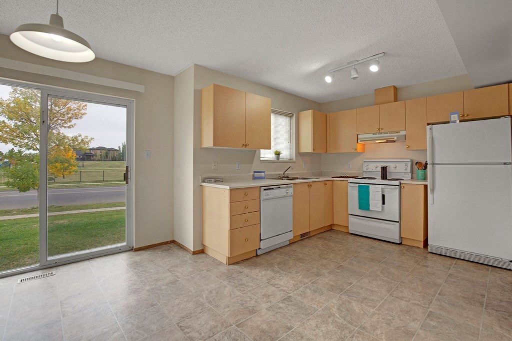 Kitchen in the Valley View Floor Plan at Westhaven Estates Apartments for rent in Lethbridge, AB