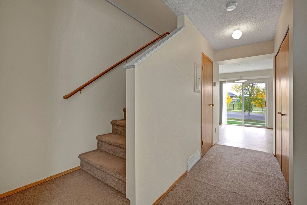Stairway in the Valley View Floor Plan at Westhaven Estates Apartments for rent in Lethbridge, AB