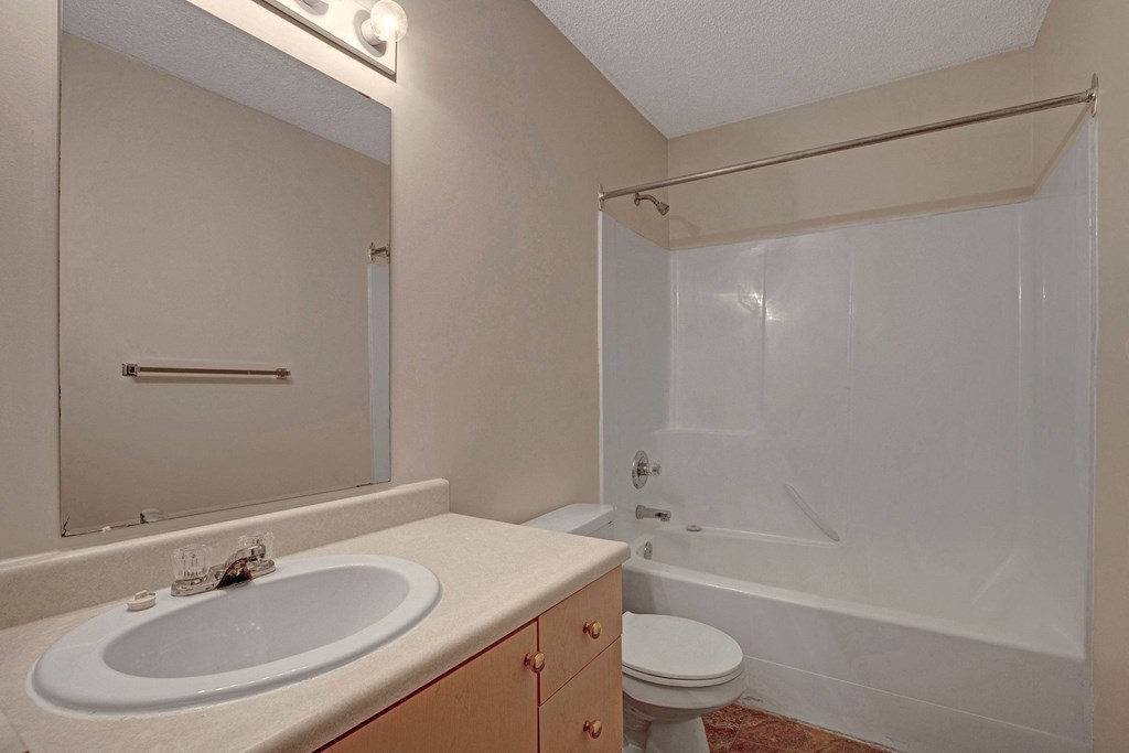 Bathroom in the Woodhurst Floor Plan at Westhaven Estates Apartments for rent in Lethbridge, AB