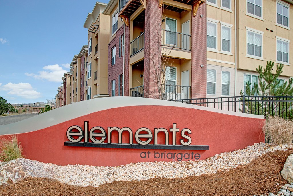 Elements at Briargate Signage Apartments in Colorado Springs, CO