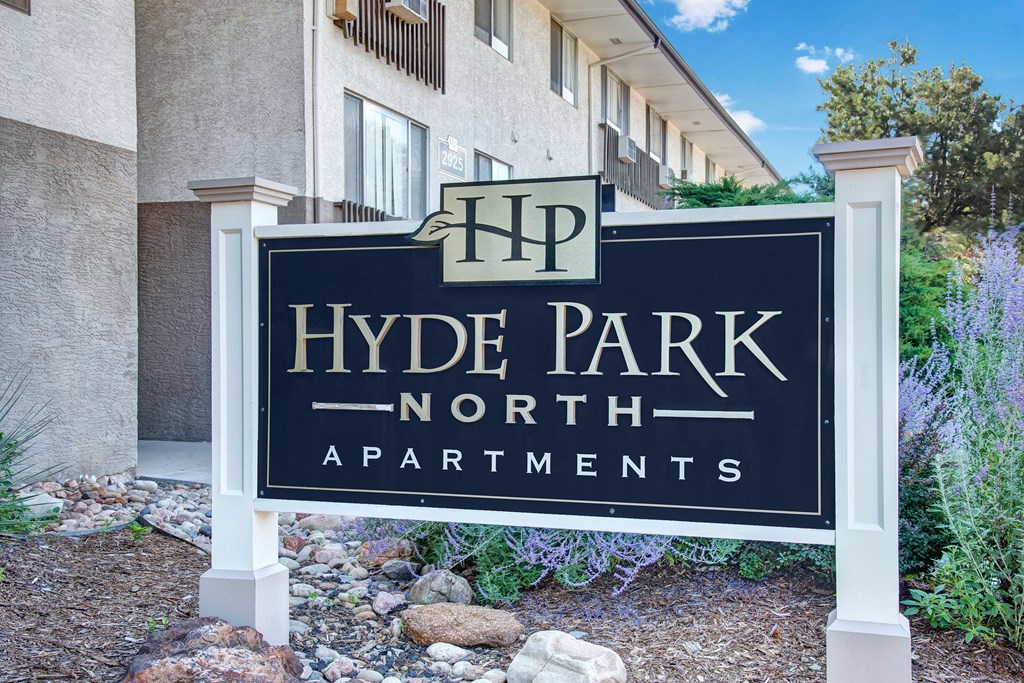 Hyde Park North Signage Apartments in Colorado Springs, CO