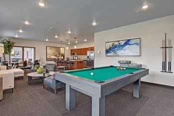 create a game room with a pool table