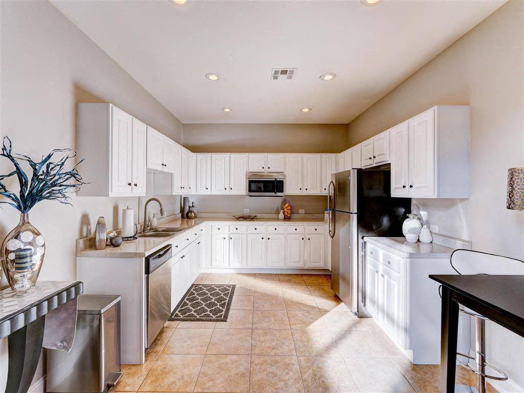 Residence at North Penn kitchen area with stainless steel appliances