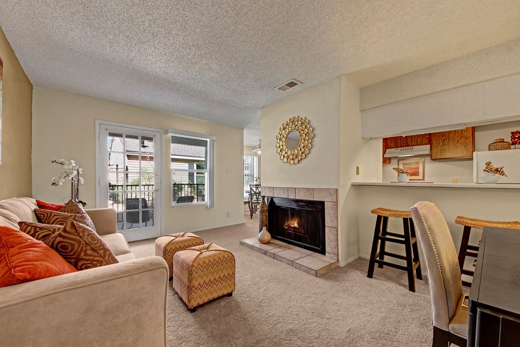 Cypress Pointe Living Room  at Cypress Pointe Apartments Apartments near Odessa, TX