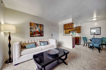 Northridge Court Apartments Living Room and Dining Room Midland Texas Apartments - Photo Gallery 3
