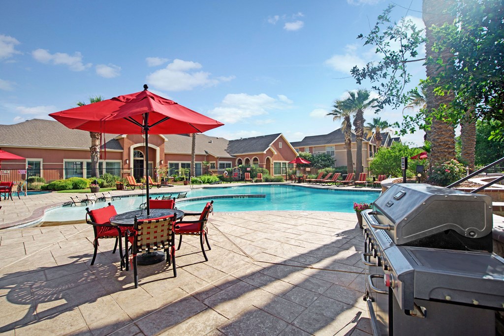 The Palms at Briarwood Outdoor Pool Apartment near Odessa, TX
