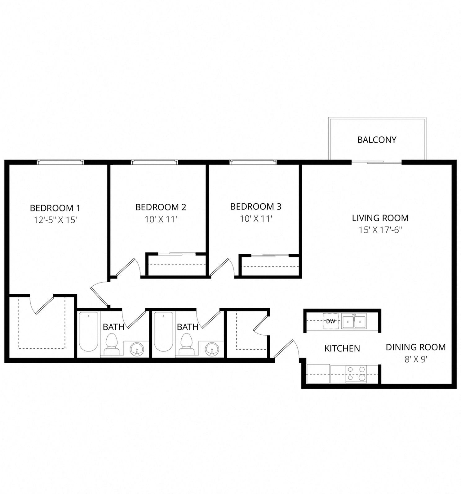 a floor plan of a house with a garage and a kitchen