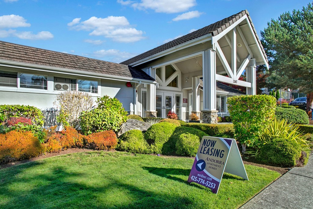 Andorra Apartments- leasing office in Mountlake Terrace, WA