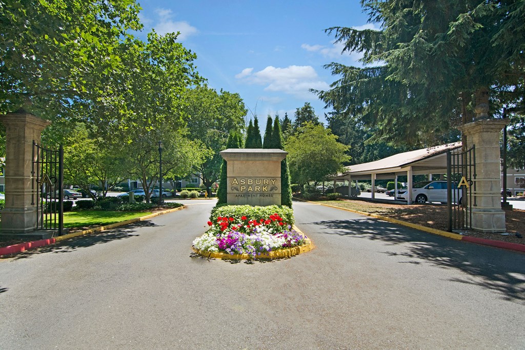 Asbury Park exterior and outdoor covered parking Apartments in Kirkland, WA