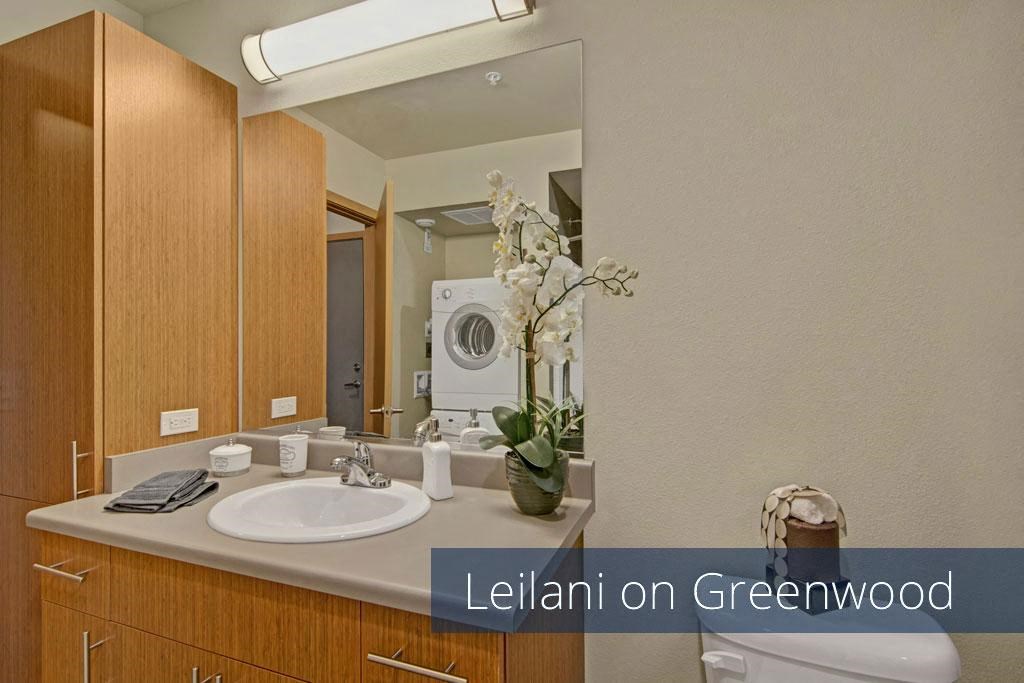 Leilani  on Greenwood bathroom Apartments in Seattle, WA