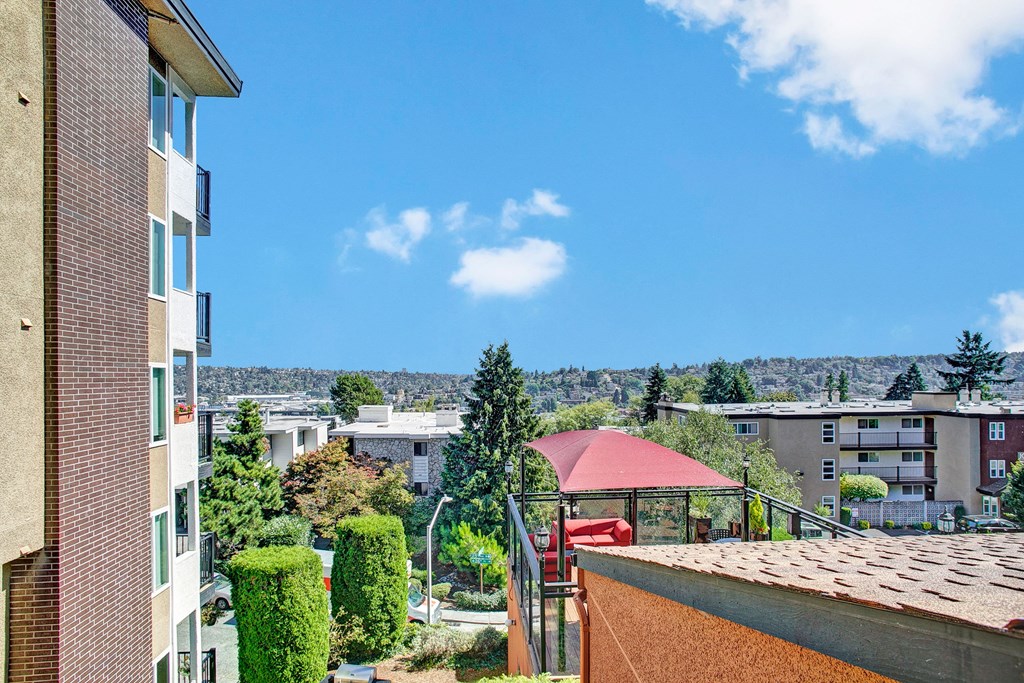 A view of the Magnolia and Ballard area from the Overlook at Magnolia property Overlook at Magnolia Exterior Apartments in Seattle, WA