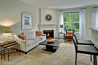 Portsmith Living Room with Fireplace Apartments in Everett, WA - Photo Gallery